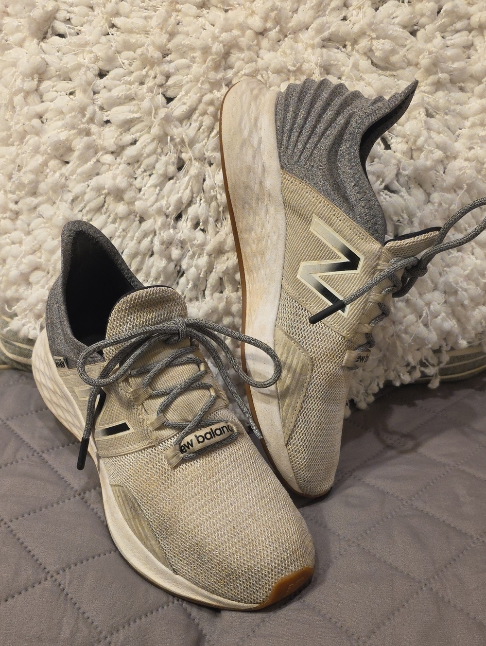 New Balance Fresh Foam Roav Lt. Grey Breathable Mesh Sneakers